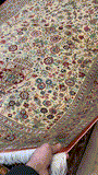 27098-Ghom Hand-knotted/Handmade Persian Rug/Carpet Traditional Authentic/ Size: 7'0" x 4'6"