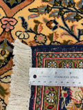 27099-Ghom Hand-knotted/Handmade Persian Rug/Carpet Traditional Authentic/ Size: 4'9" x 3'7"