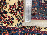27107-Sarough Hand-Knotted/Handmade Persian Rug/Carpet Traditional Authentic/ Size: 4'2"x 2'2"