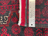 27110- Royal Balutch Persian Hand-knotted Authentic/Nomadic/Tribal Rug/Carpet/ Size: 13'1" x 3'5"