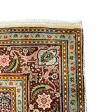 27121- Tabriz Persian Hand-knotted Carpet Authentic/Traditional Carpet/Rug/Size: 4'11" x 3'5"