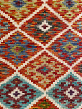 25871- Kelim Hand-Woven/Flat Weaved/Handmade Afghan /Carpet Tribal/Nomadic Authentic/Size: 4'0" x 2'8"