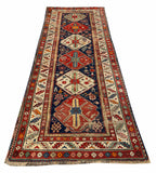 27125-Antique Kazak Circa(1920-1930)Hand-Knotted/Handmade Russian Rug/Carpet Tribal/Nomadic Authentic/ Size: 8'11" x 3'3"