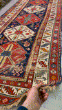 27125-Antique Kazak Circa(1920-1930)Hand-Knotted/Handmade Russian Rug/Carpet Tribal/Nomadic Authentic/ Size: 8'11" x 3'3"