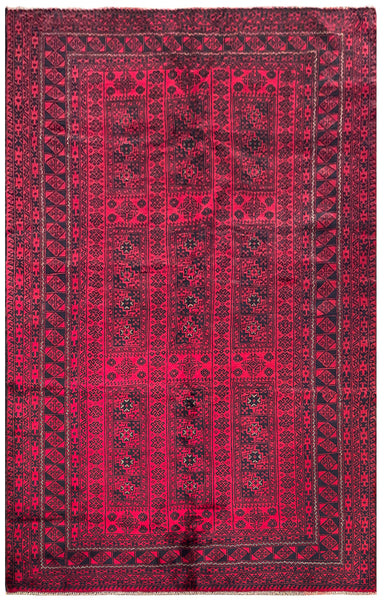 25821-Balutch Hand-Knotted/Handmade Persian Rug/Carpet Tribal/Nomadic Authentic/ Size: 8'6" x 5'5"
