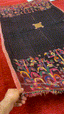 26862- Shiraz Suzani Antique Persian Hand-weaved Antique Authentic/Traditional Nomadic/Tribal / Size: 6'8" x 3'8"