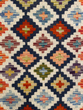25862- Kelim Hand-Woven/Flat Weaved/Handmade Afghan /Carpet Tribal/Nomadic Authentic/Size: 4'1" x 2'10"