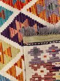 25861- Kelim Hand-Woven/Flat Weaved/Handmade Afghan /Carpet Tribal/Nomadic Authentic/Size: 4'3" x 2'9"