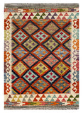 25855- Kelim Hand-Woven/Flat Weaved/Handmade Afghan /Carpet Tribal/Nomadic Authentic/Size: 3'9" x 2'8"