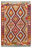 25860- Kelim Hand-Woven/Flat Weaved/Handmade Afghan /Carpet Tribal/Nomadic Authentic/Size: 4'3" x 2'9"