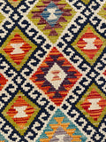 25859- Kelim Hand-Woven/Flat Weaved/Handmade Afghan /Carpet Tribal/Nomadic Authentic/Size: 3'11" x 2'8"
