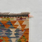 25859- Kelim Hand-Woven/Flat Weaved/Handmade Afghan /Carpet Tribal/Nomadic Authentic/Size: 3'11" x 2'8"