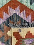 25954- Kelim Hand-Woven/Flat Weaved/Handmade Afghan /Carpet Tribal/Nomadic Authentic/Size: 9'10" x 2'8"