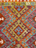 25898- Kelim Hand-Woven/Flat Weaved/Handmade Afghan /Carpet Tribal/Nomadic Authentic/Size: 4'2" x 2'9"