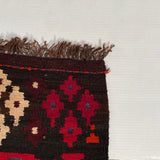 25820- Kelim Hand-Woven/Flat Weaved/Handmade Afghan /Carpet Tribal/Nomadic Authentic/Size: 9'11" x 6'9"