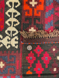 25820- Kelim Hand-Woven/Flat Weaved/Handmade Afghan /Carpet Tribal/Nomadic Authentic/Size: 9'11" x 6'9"