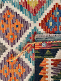 26028- Kelim Hand-Woven/Flat Weaved/Handmade Afghan /Carpet Tribal/Nomadic Authentic/Size: 2'11" x 2'0"/ 81cm x 61cm