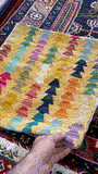 23271 - Kelim Hand-Woven/Flat Weaved/Handmade Afghan Kelim Pillow Cover/Carpet Tribal/Nomadic Authentic/Size: 1'8" x 1'8"/51cm x 51cm