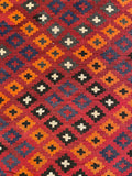 25816- Kelim Hand-Woven/Flat Weaved/Handmade Afghan /Carpet Tribal/Nomadic Authentic/Size: 9'6" x 6'9"