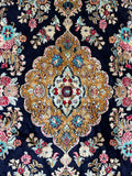 27180-Ghom Hand-knotted/Handmade Persian Rug/Silk pile /Silk BaseCarpet Traditional Authentic/ Size: 5'0" x 3'3"/152cm x 99cm