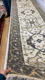 27171- Royal Ushak Hand-Knotted/Handmade Indian Rug/Carpet Traditional/Authentic/Size: 9'7" x 2'6"/292cm x 76cm