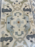 27173- Royal Ushak Hand-Knotted/Handmade Indian Rug/Carpet Traditional/Authentic/Size: 9'5" x 2'6"/287cm x 76cm