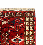 27386-Hatchlu Tekke Antique(1920-1930)/Handmade/Hand-Knotted Persian Rug/Carpet Tribal/Nomadic Authentic/ Size: 5'1" x 3'8"/155cm x 112cm