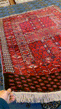 27386-Hatchlu Tekke Antique(1920-1930)/Handmade/Hand-Knotted Persian Rug/Carpet Tribal/Nomadic Authentic/ Size: 5'1" x 3'8"/155cm x 112cm