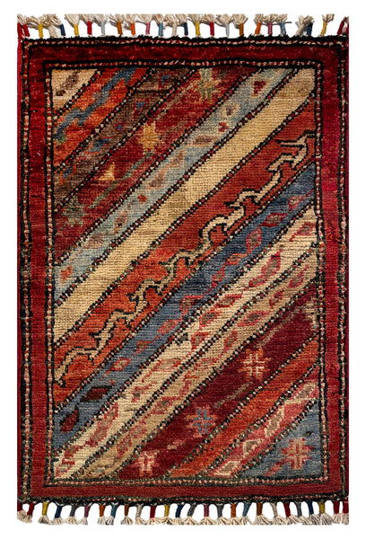 26558 -  Hand-knotted Contemporary Chobi Ziegler /Modern Carpet/Rug / Size: 2'0" x1'3"