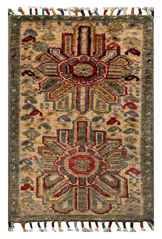 26178 -  Hand-knotted Contemporary Chobi Ziegler /Modern Carpet/Rug / Size: 2'0" x1'5"
