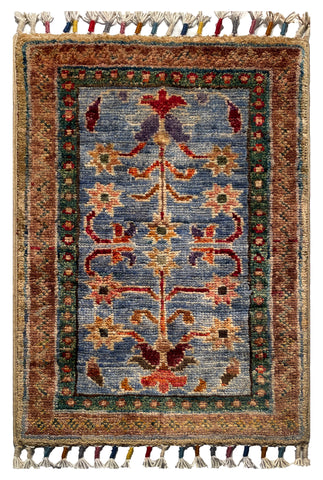 26561 -  Hand-knotted Contemporary Chobi Ziegler /Modern Carpet/Rug / Size: 2'0" x 1'3"/61cm x 38cm