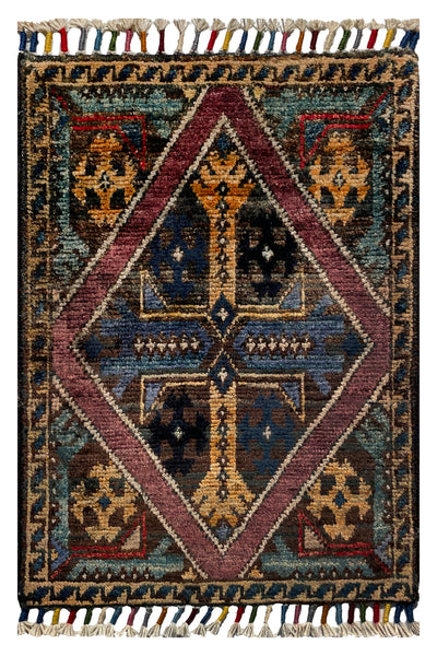 26581 -  Hand-knotted Contemporary Chobi Ziegler /Modern Carpet/Rug / Size: 2'0" x 1'3"