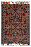 26665 - Chobi Hand-Knotted/Handmade Afghan Tribal/Nomadic Authentic/Size: 2'0" x 1'3"