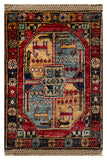 26654 - Chobi Hand-Knotted/Handmade Afghan Tribal/Nomadic Authentic/Size: 2'0" x 1'3"