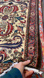 27374-Hamadan Hand-Knotted/Handmade Persian Rug/Carpet Tribal/Nomadic Authentic/ Size: 10'6" x 2'7"/320cm x 79cm
