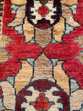 26549-Chobi Ziegler Hand-Knotted/Handmade Afghan Rug/Carpet Modern Authentic/Size: 2'0" x 1'3"