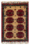 26569 -  Hand-knotted Contemporary Chobi Ziegler /Modern Carpet/Rug / Size: 2'0" x1'3"