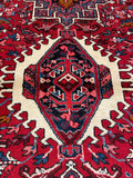 27380- Garadjeh Hand-Knotted/Handmade Persian Rug/Carpet Traditional/Authentic/Size: 6'6" x 4'8"/198cm x 142cm