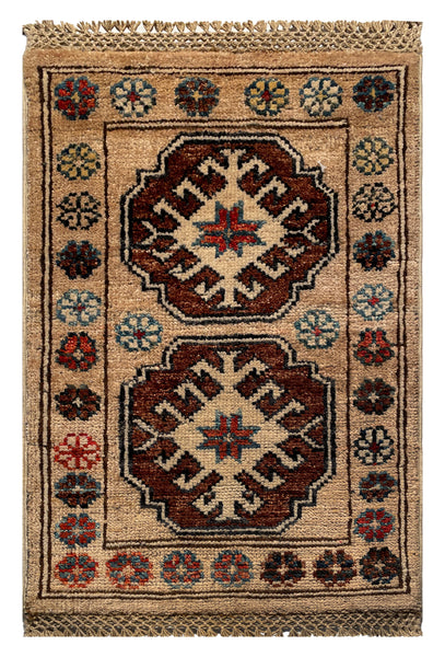26672 -  Hand-knotted Contemporary Chobi Ziegler /Modern Carpet/Rug / Size: 2'0" x1'3"