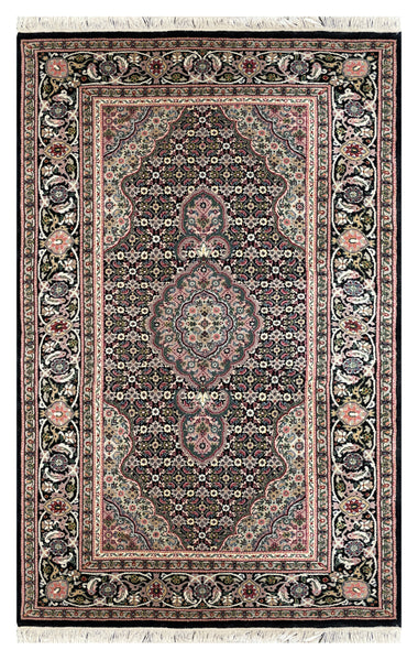 27401- Tabriz Persian Hand-knotted Carpet Authentic/Traditional Carpet/Rug/Size: 5'2" x 3'3"/157cm x 99cm