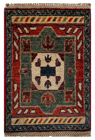 26677 -  Hand-knotted Contemporary Chobi Ziegler /Modern Carpet/Rug / Size: 2'0" x1'3"