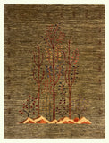 27400-Chobi Ziegler Handmade/Hand-knotted Afghan Rug/Carpet Tribal/Nomadic Authentic/ Size: 7'8" x 5'8" / 234cm x 173cm