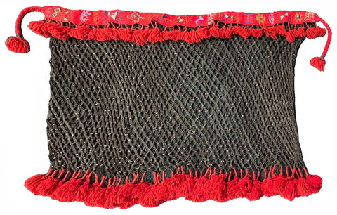 27403- Shiraz Tent Decor Persian Handmade/ Antique Authentic/Nomadic/Tribal/ Size: 5'1" x 2'9" / 155cm x 84cm