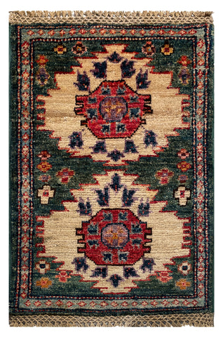 26691 -  Hand-knotted Contemporary Chobi Ziegler /Modern Carpet/Rug / Size: 2'0" x1'3"