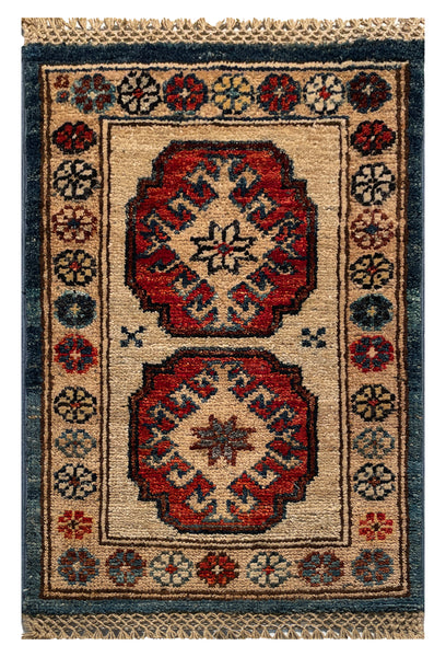 26666 -  Hand-knotted Contemporary Chobi Ziegler /Modern Carpet/Rug / Size: 2'0" x1'3"