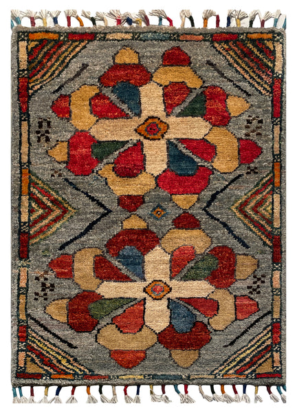 26176 -  Hand-knotted Contemporary Chobi Ziegler /Modern Carpet/Rug / Size: 2'0" x1'4"