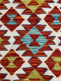 26043B- Kelim Hand-Woven/Flat Weaved/Handmade Afghan /Carpet Tribal/Nomadic Authentic/Size: 2'11" x 2'0"