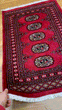 25064-Bokhara Hand-Knotted/Handmade Pakistani Rug/Carpet Tribal/Nomadic Authentic/ Size: 3'2" x 2'0"/97cm x 61cm