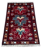 26559-Chobi Ziegler Hand-Knotted/Handmade Afghan Rug/Carpet Modern Authentic/Size: 2'0" x 1'3"/61cm x 38cm