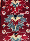 26559-Chobi Ziegler Hand-Knotted/Handmade Afghan Rug/Carpet Modern Authentic/Size: 2'0" x 1'3"/61cm x 38cm